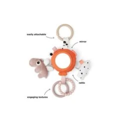 Done By Deer Happy Clouds Activity Mirror - Papaya -Kinderspeelgoed 209765 2 done by deer activity mirror to go happy clouds papaya2 963a 1