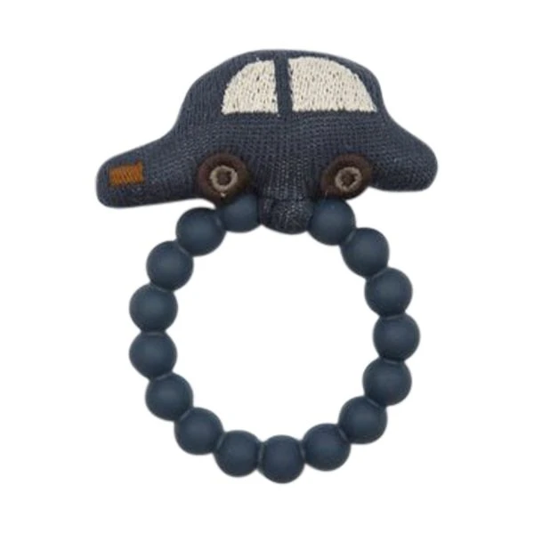 Smallstuff Rammelaar Car Met Bijtring Denim 3 Smallstuff Rammelaar Car Met Bijtring Denim