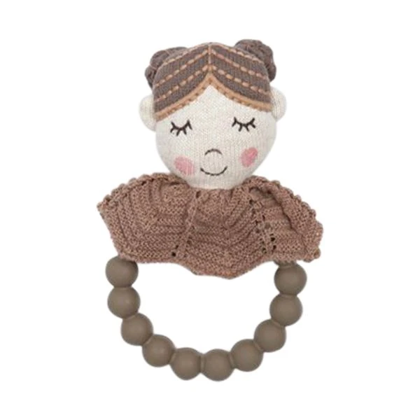 Smallstuff Rammelaar Doll Met Bijtring Brown Sugar 3 Smallstuff Rammelaar Doll Met Bijtring Brown Sugar