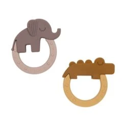 Done By Deer Friends Bijtring Mustard / Powder 2 Stuks -Kinderspeelgoed 5712643028529 4019101 2 056f