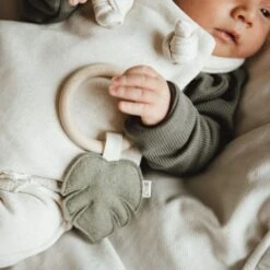 BEZISA Leaves Bijtring Pistache Green -Kinderspeelgoed 8720618125859 1 1ff0