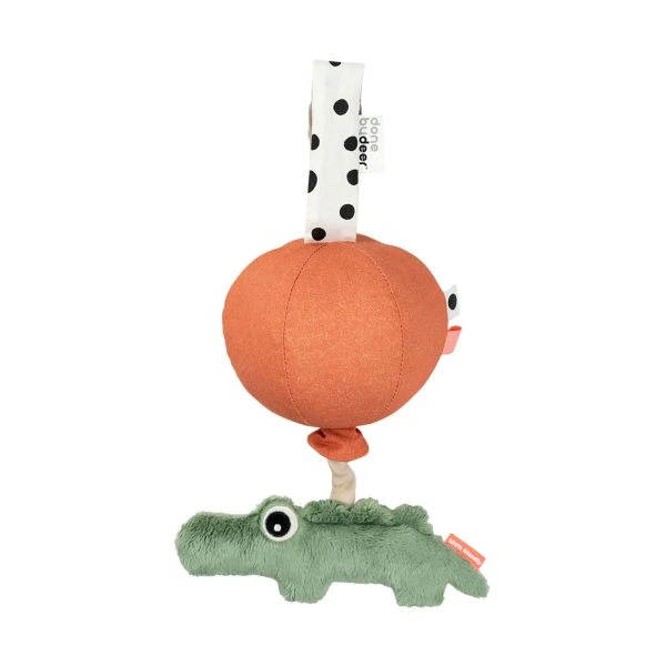 Done By Deer Happy Clouds Croco Muziekmobiel - Green 3 Done By Deer Happy Clouds Croco Muziekmobiel - Green