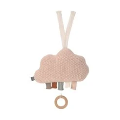 Laessig Cloud Knitted Muziekmobiel Milky / Powder Pink -Kinderspeelgoed laessig cloud knitted muziekmobiel milky powder pink 2 54d0