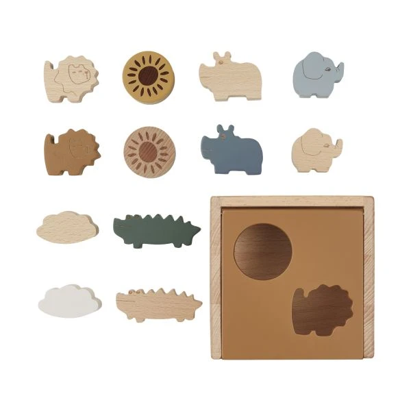 Liewood Gary Vormenstoof Safari / Golden Caramel Multi Mix 4 Liewood Gary Vormenstoof Safari / Golden Caramel Multi Mix - Afbeelding 2