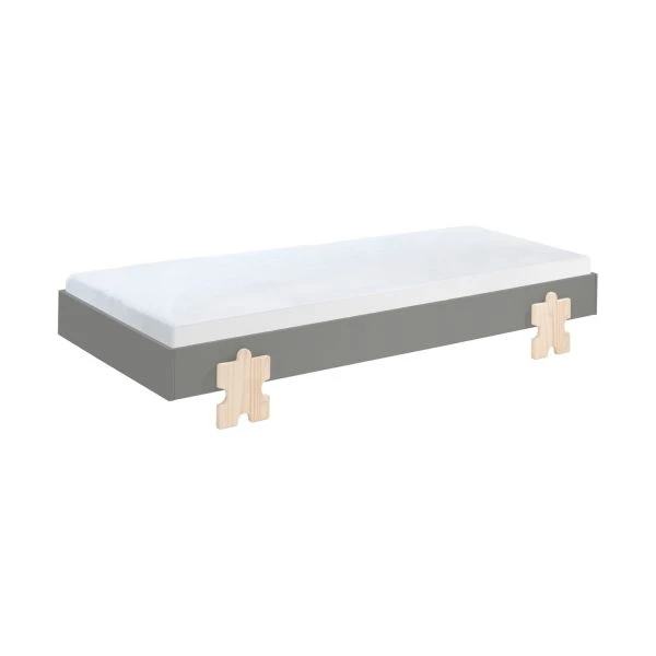 Vipack Modulo Bed 90 X 200 Cm Puzzle Grijs 4 Vipack Modulo Bed 90 X 200 Cm Puzzle Grijs - Afbeelding 2
