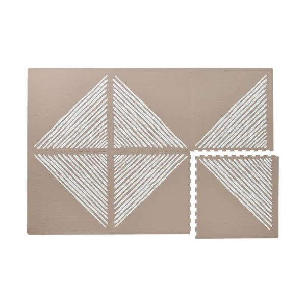 Toddlekind Sandy Lines Speelmat Tan 4 Toddlekind Sandy Lines Speelmat Tan - Afbeelding 2