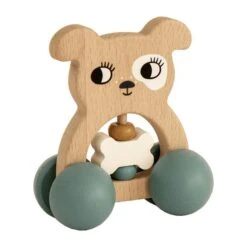 Roommate Dog Houten Rammelaar -Kinderspeelgoed roommate dog houten rammelaar 2 6b13