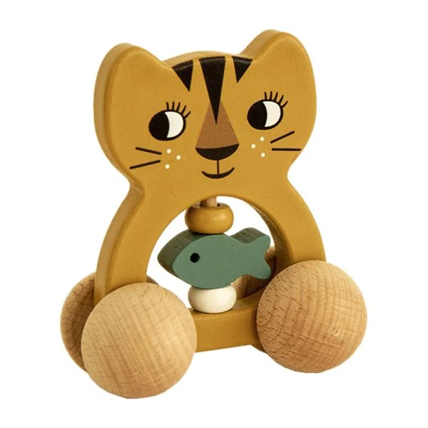 Roommate Tiger Houten Rammelaar 4 Roommate Tiger Houten Rammelaar - Afbeelding 2