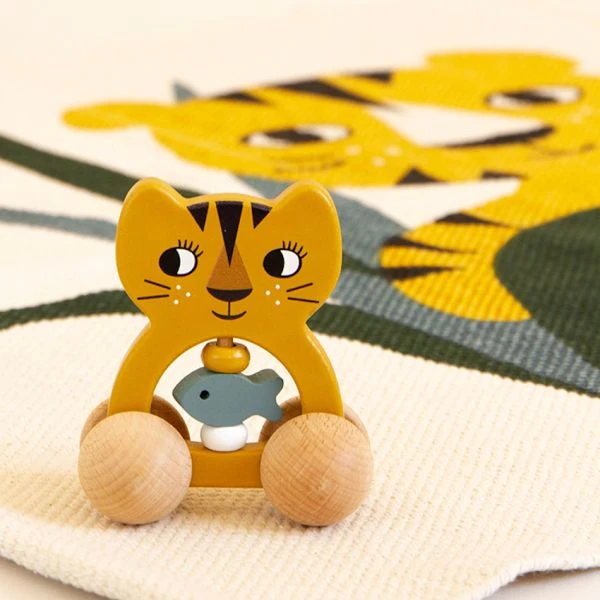 Roommate Tiger Houten Rammelaar 5 Roommate Tiger Houten Rammelaar - Afbeelding 3