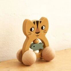 Roommate Tiger Houten Rammelaar 11 Roommate Tiger Houten Rammelaar -Kinderspeelgoed roommate tiger houten rammelaar 5 5f05