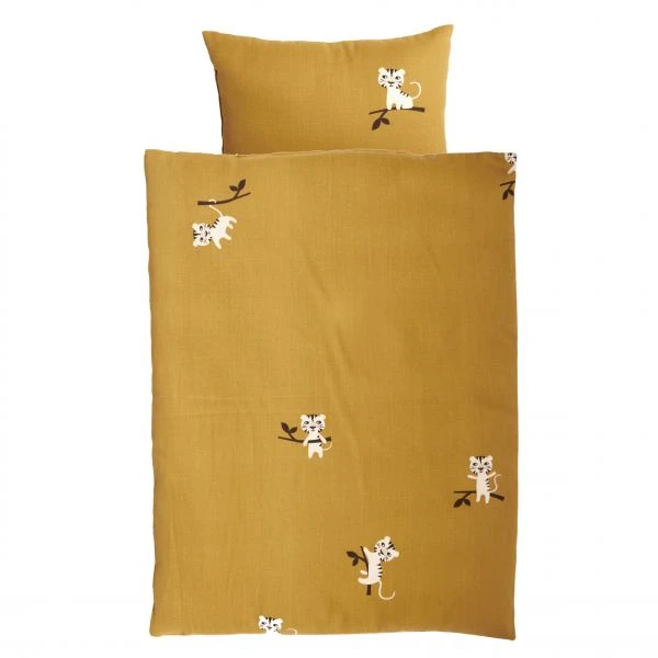 Roommate Tiger Poppen Beddengoed Yellow Ochre 3 Roommate Tiger Poppen Beddengoed Yellow Ochre