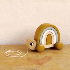Roommate Turtle Houten Trekdier -Kinderspeelgoed roommate turtle houten trekdier 3 b6ab