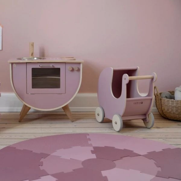 Sebra Houten Poppenwagen Blossom Pink 4 Sebra Houten Poppenwagen Blossom Pink - Afbeelding 2