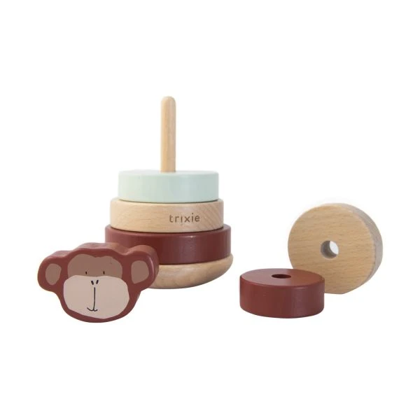 Trixie Mr. Monkey Houten Stapeltoren 4 Trixie Mr. Monkey Houten Stapeltoren - Afbeelding 2